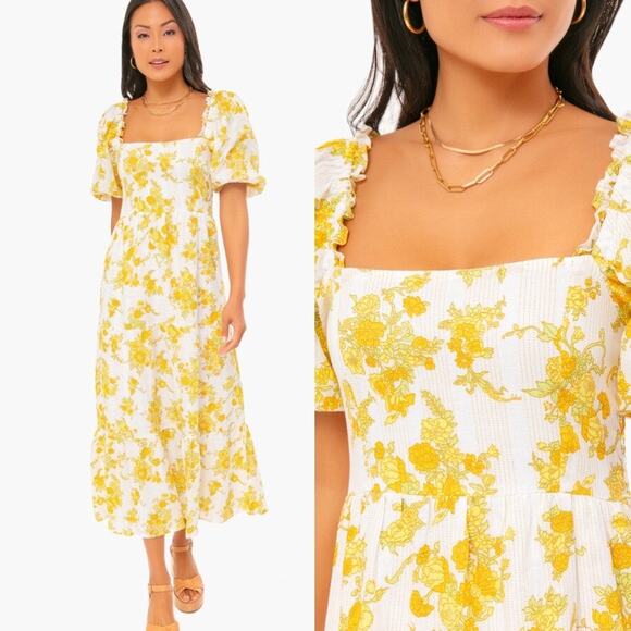Tuckernuck Dresses & Skirts - TUCKERNUCK FAITHFULL Floral Linen Midi Dress